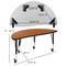 Flash Furniture Oval 47.5 W, 76 L, 25 H, Chrome, Laminate, Particleboard, Plastic, Steel, Wood Grain XU-GRP-12CH-A3048CON-48-OAK-T-P-CAS-GG - alternate 4